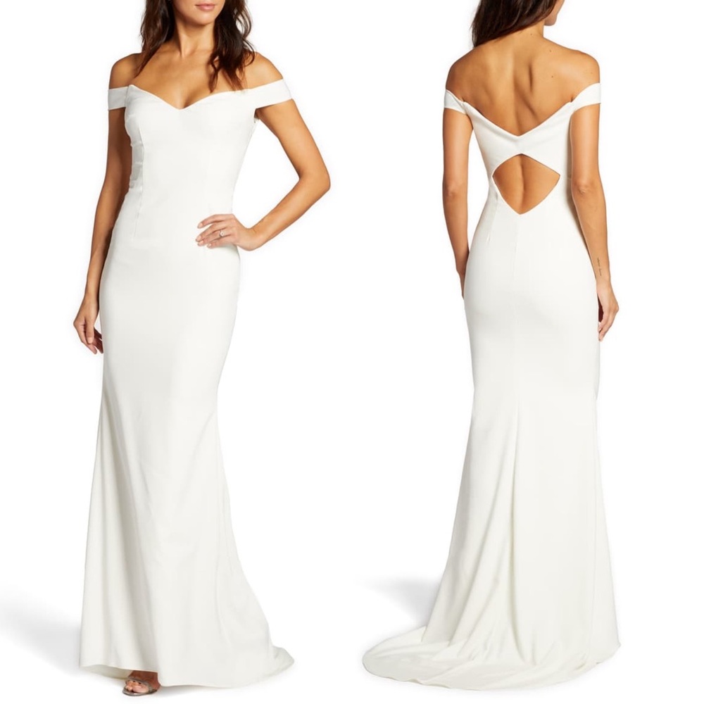Noel and Jean Alpha Off the Shoulder Wedding Dress